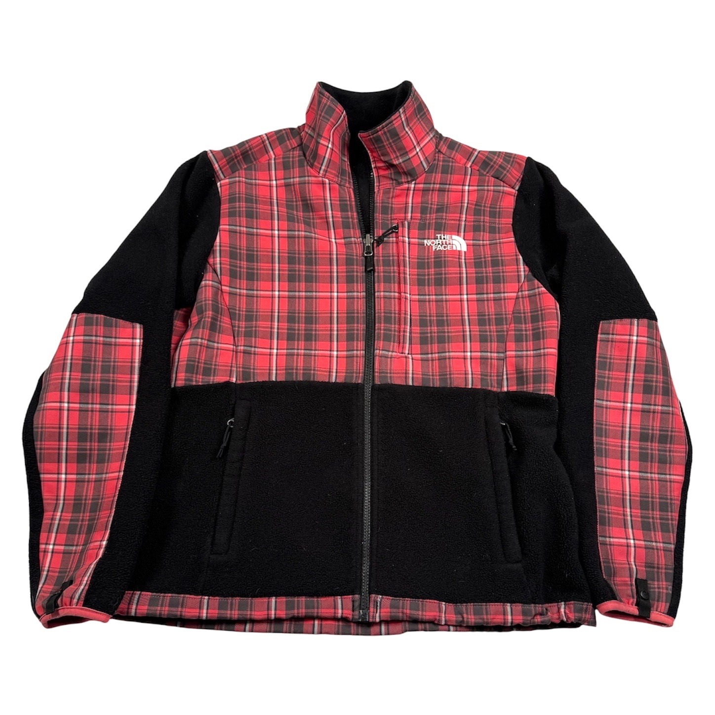 The North Face Denali Fleece Jacket Womens Medium Black Plaid Polartec Ft11